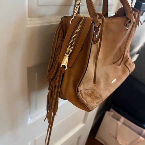 Rebecca Minkoff Tan Leather Fringe Handbag - Picture 4 of 10